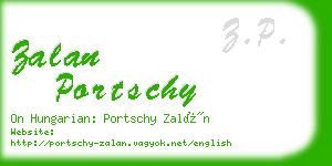 zalan portschy business card